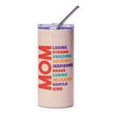 Inspiring Mom Tumbler with Loving and Strong Product Type